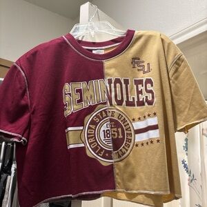FSU Seminoles Two-Tone Crop Top